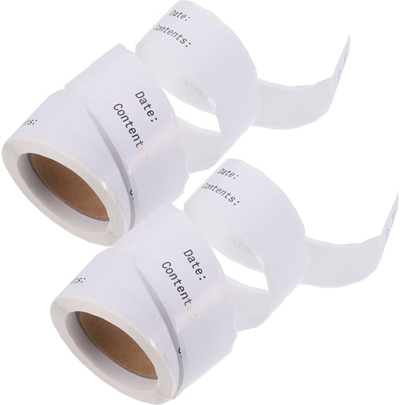 Hytrove Food Label Stickers Writable Coated Adhesive Stickers Kitchen Supplies 2 Rolls