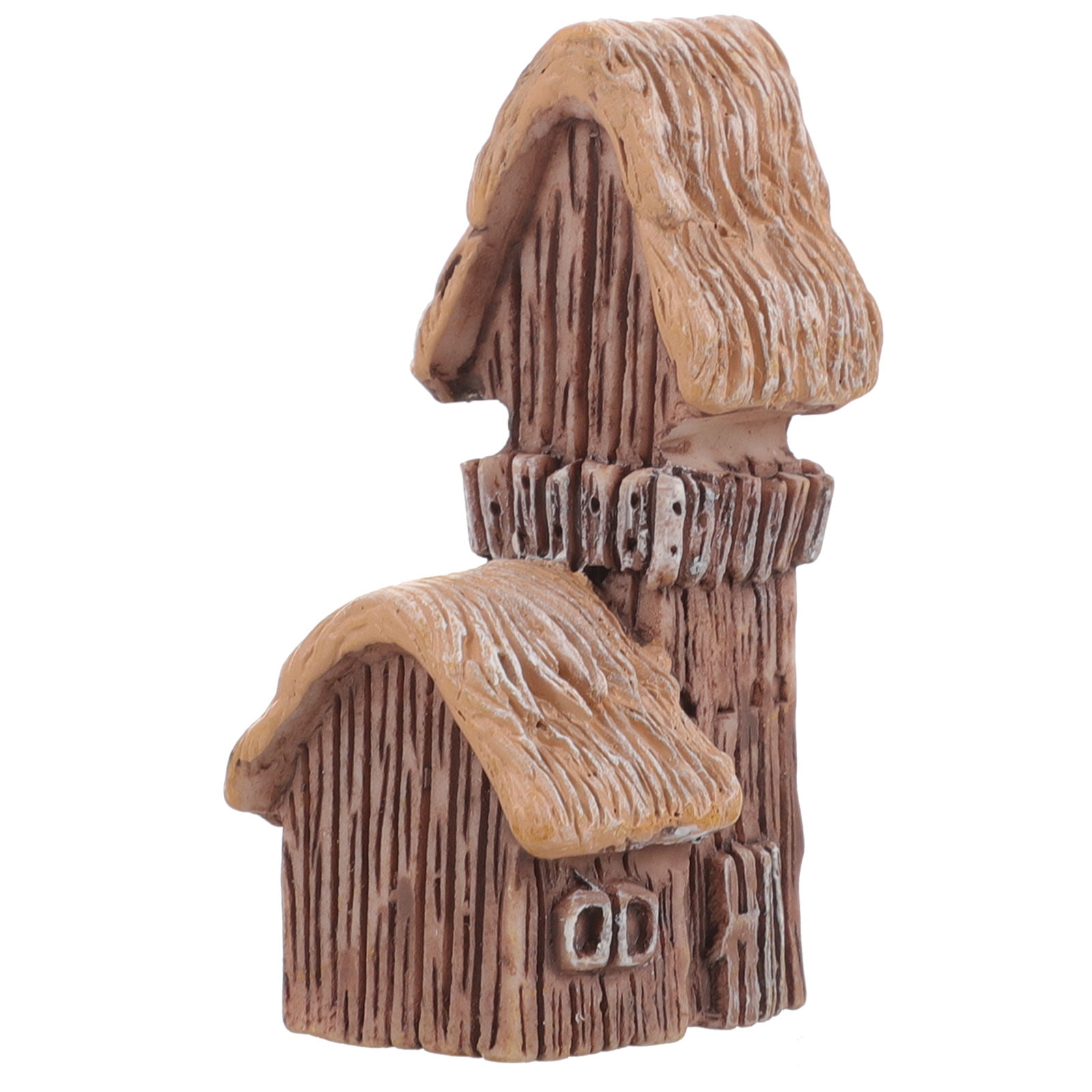 Hytrove Brown Resin Micro Landscape House Small House for Desktop Car ...