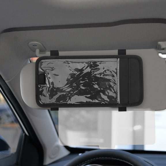 Hytrove Car Visor Handicap Placard Holder Sun Visor Organizer Black Fabric for Driving 1Pack