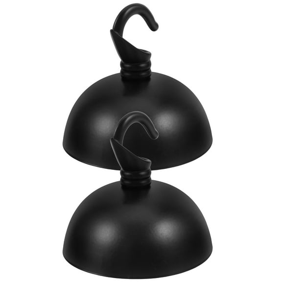 Hytrove Ceiling Light Fitting Canopy Accessories 2Pcs Metal Pendant Lamp Metal Hook Black 6.5X6.0X6.0cm