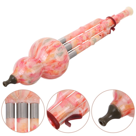 Hytrove Hulusi Chinese Gourd Flute Traditional Wind Instrument for Beginner Practice and Music Learning