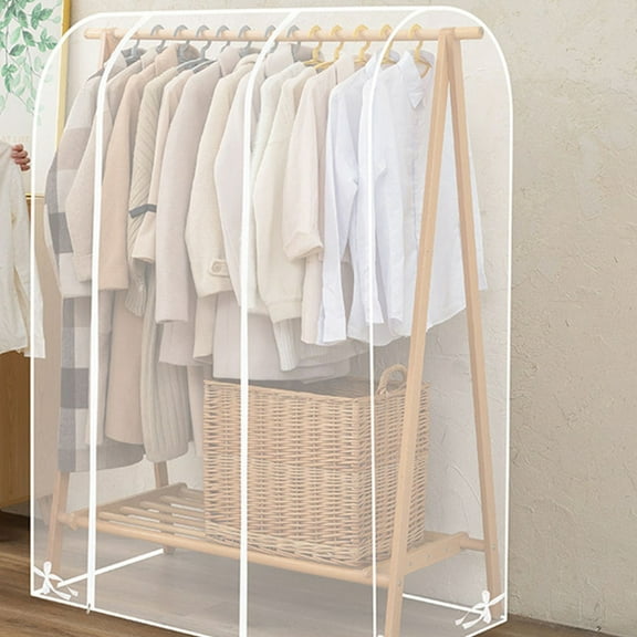 Hytrove Clothing Protector Clear Garment Rack Cover for Home Use Plastic 1Pcs