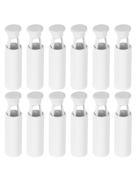 White Zinc Alloy Cord Ends for Hoodies and Sportswear, 12 Pieces Accessories