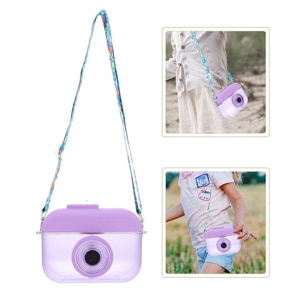Hytrove Adorable Camera Modeling Water Bottle Purple Safe and Practical