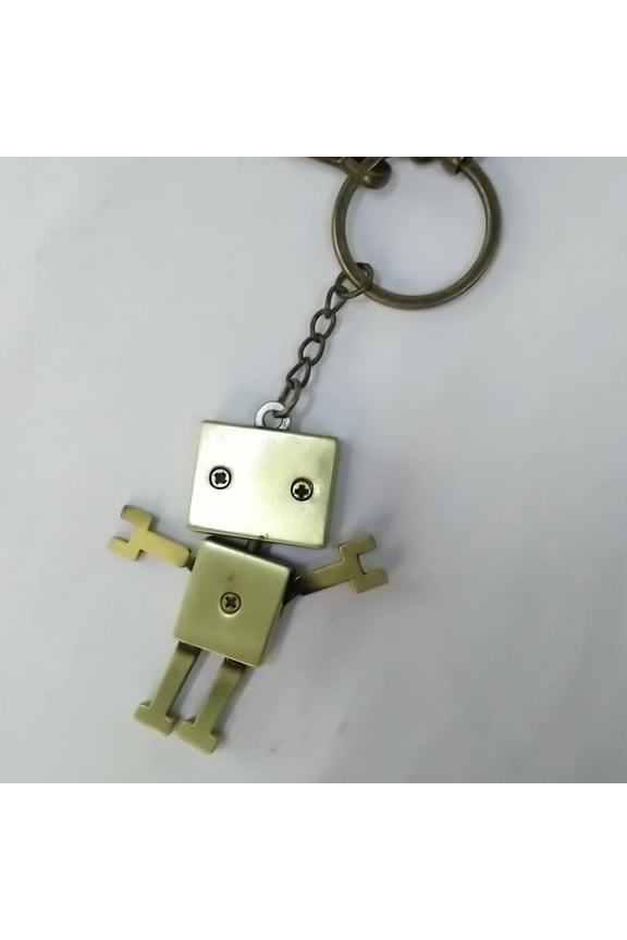 Colorful Metal Robot Keychain Decorative Keyring for Keys, Bags, Cell Phones and Accessories
