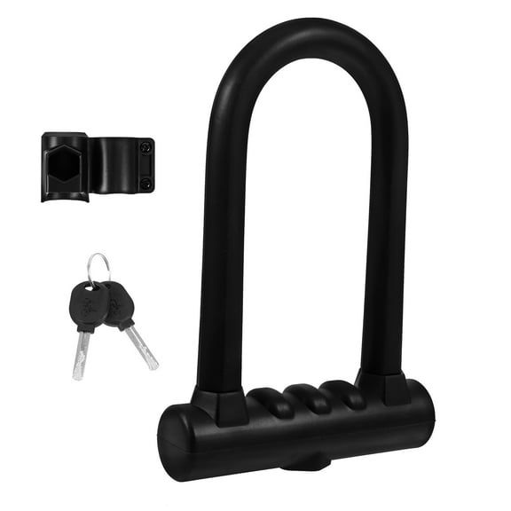 Hytrove Cycling Bike Lock U Shaped Iron Silicone Security for Bicycle 1 Set