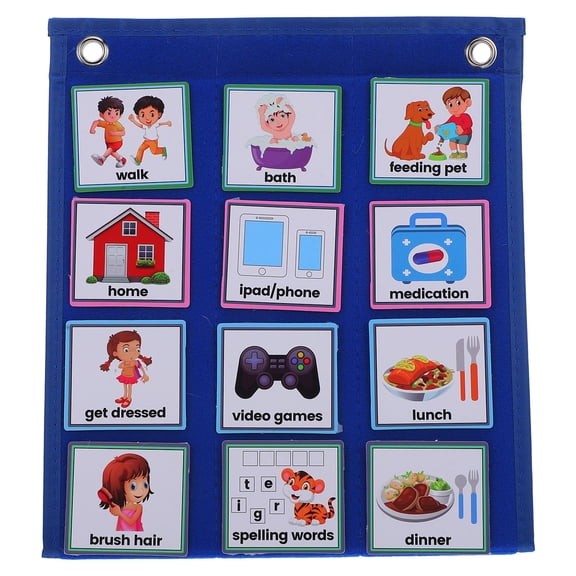Hytrove Classroom Schedule Pocket Chart Daily Chore Chart Task Management Multi 1 Set