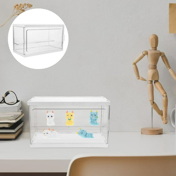 Hytrove Display Cabinet For Figures 1Pack Transparent Countertop Display Box For Collectibles