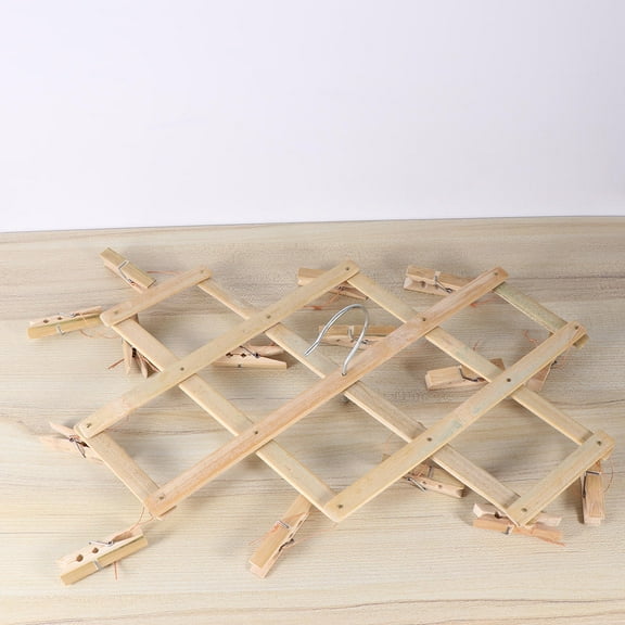 Hytrove Drying Racks for Drying Underwear 1Set Clothes Drying Rack 42*7.1in Flat Shape with 16 Pegs Design