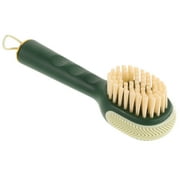 Hytrove Dual Use Shoe Brush for Shoes and Laundry with Soft Bristles Dark Green