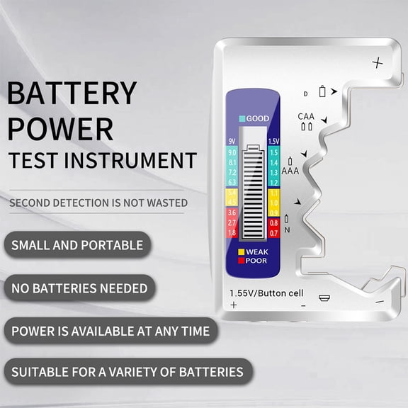 Hytrove Electrical Tester Pen Battery Tester White ABS 1Set