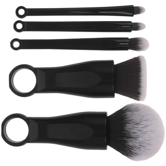Hytrove Face Makeup Brush Set, 5pcs Soft Faux Fiber Brushes for Powder, Blush and Base