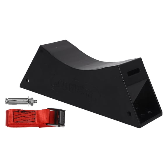 Hytrove Wall Mounted Gas Cylinder Retention Strap Plastic Bracket Black