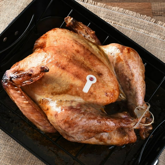 Hytrove Grill Meat Thermometer 1.8x0.5x0.5in White Pop-out Design Timer Function Barbecue Baking 3Pcs