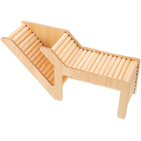 Hytrove Hamster Hideout Hut Rustic Wood Design For Indoor Pet Environment Hiding Exploring 1Set 13X5.9X4.1In
