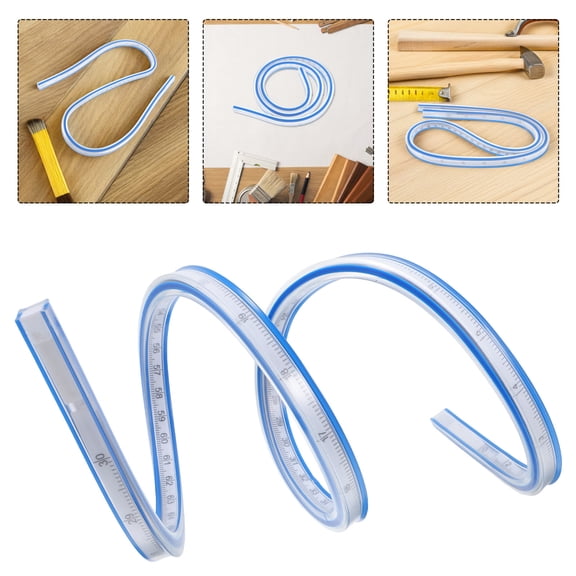 Hytrove Multifunctional Flexible Curve Ruler Plastic Measuring Tool for Accurate Drawing and Layout