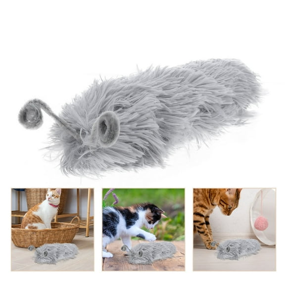 Hytrove Indoor Playtime 1Pcs Safe Materials Sound Caterpillar Toys for Cats 11.6x3.3x2.6in