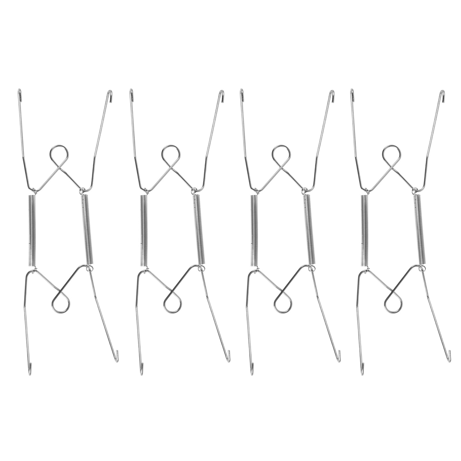 Hytrove 4-Piece Invisible Spring Plate Hangers, Stainless Steel W ...