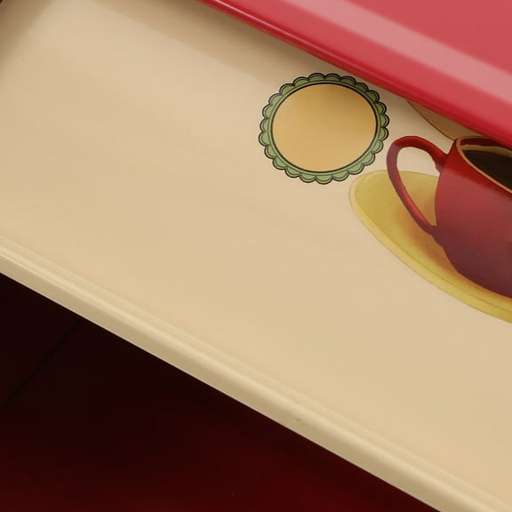 Hytrove Iron Bread Box 34X23X15Cm 1Pack Red For Home And Bakery Shop Storage