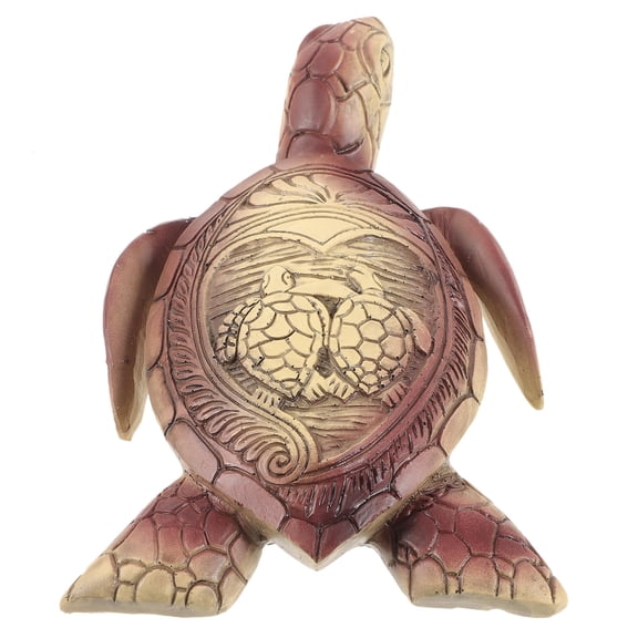 Hytrove Decorative Resin Tortoise Statue Multi-Color Realistic Animal Figurine