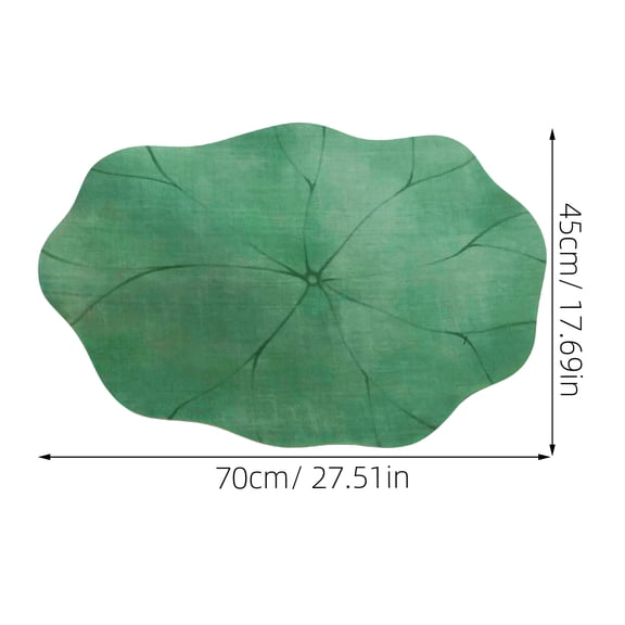 Hytrove Lotus Leaf Shape Bath Mat TPE Non Slip Quick Dry Bathroom Users Green 1Pcs