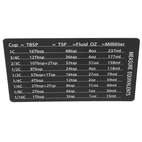 Hytrove Measure Equivalents Conversion Chart Refrigerator Magnet for Baking