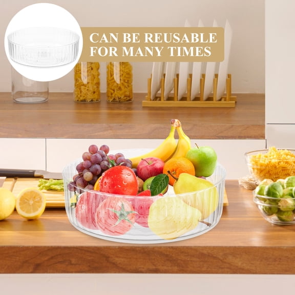 Hytrove Transparent Small Rotating Spice Organizer Tray Multi Functional 1 Piece