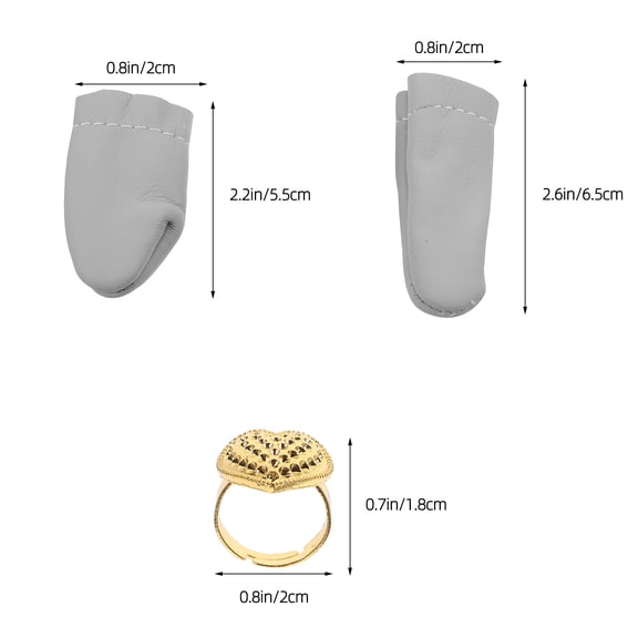 Hytrove Needlework Thimble Rings Sewing Thimble Finger Multi Metal 1 Set for Experienced Sewers