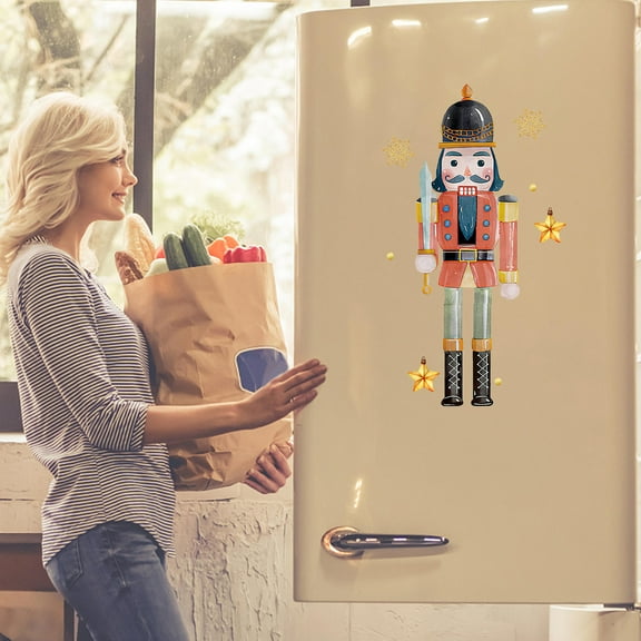 Hytrove Nutcracker Decorations Christmas Wall Stickers 1 Set Multi Colored Festive Atmosphere 40.2x11.8in