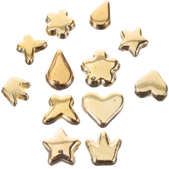 Hytrove Plastic Resin Spacer Beads 600Pcs for Earring Making Teardrop Shape Golden