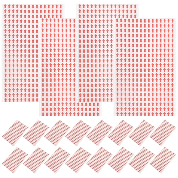 Hytrove Map Marker Label Sticker Red Paper 6000 Pieces 1x0.7in