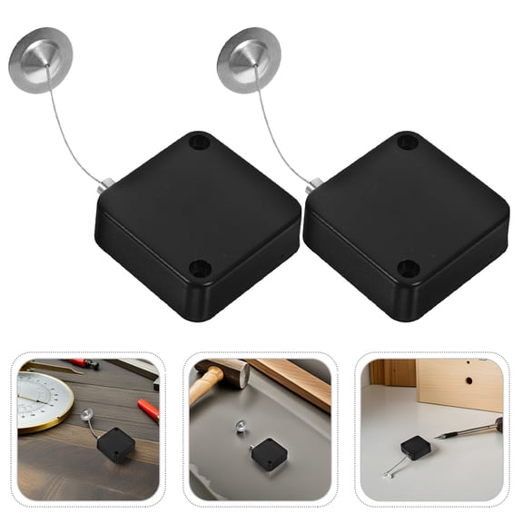 Hytrove Retractable Cable Lock Box Set, Stainless Steel Anti-Theft Pull Box for Electronics Displays