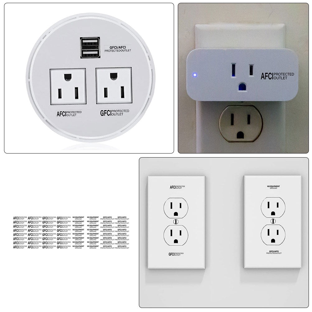Outlit Sticker Hytrove Safety Reminder Sticker Waterproof Outlet Safety Labels Black ...