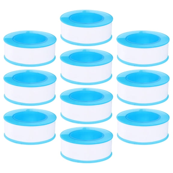 Hytrove 10 Rolls White Plumbing Seal Tape for Home Use, Thread Tape for Leak Prevention and Pipe Sealing