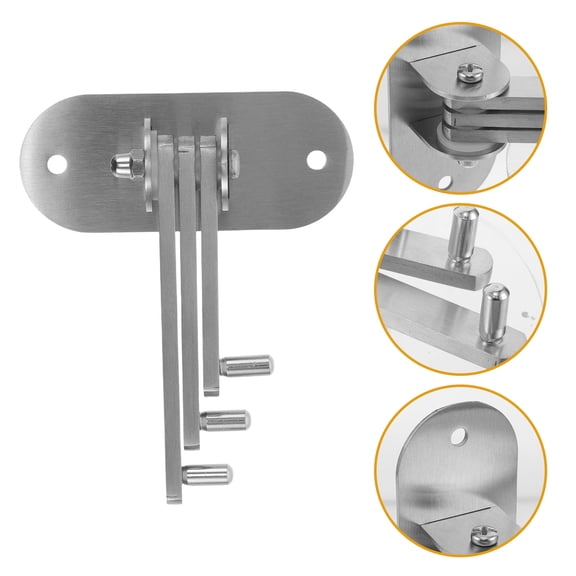Hytrove Self Adhesive Wall Hook, Stainless Steel, Plated Silver Finish, Foldable Triple Arms for Renter Friendly Storage