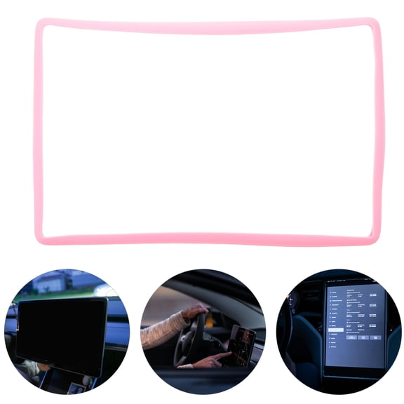 Hytrove Silicone Navigation Screen Edge Cover 1Set For Daily Driving And Anti Collision