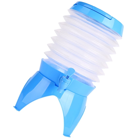 Hytrove Skyblue Collapsible Water Container with Tap for Storage Sturdy Plastic Suitable for Home and Outdoor Use 7 Gallons