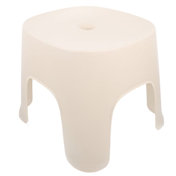 Hytrove Small Step Stool PVC Stable Seating Beige 1Pcs for Toilet Training