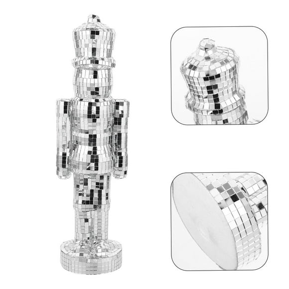 Hytrove Sophisticated Crystal Nutcracker Soldier Shape Table Decoration for Homeowners 1Pcs