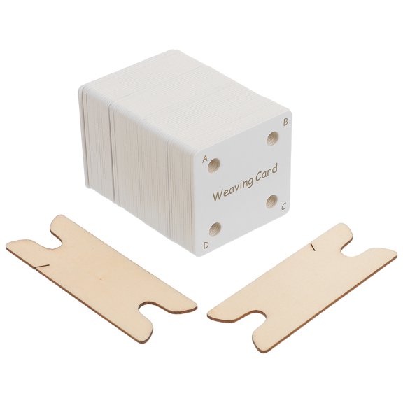 Hytrove Square Tablet Weaving Card with Shuttle for Tabletop Crafting