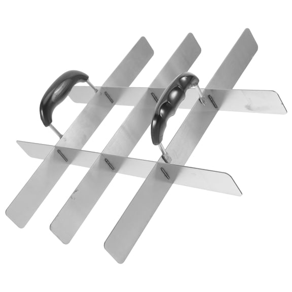 Hytrove Stainless Steel 12-Slot Cake Divider with Handle for Precise Tiramisu and Pastry Cutting