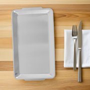 Hytrove Grill Food Pan Stainless Steel Hot Pot Platter Silver Modern Design for Adults 1Set