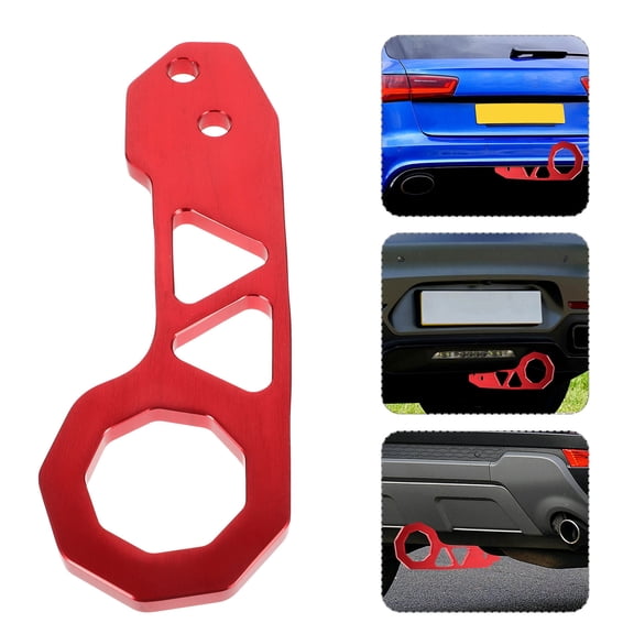 Hytrove Tow Hook for Cars with Aluminum Alloy Material Red 11.5x3.6x0.3in 1Pack