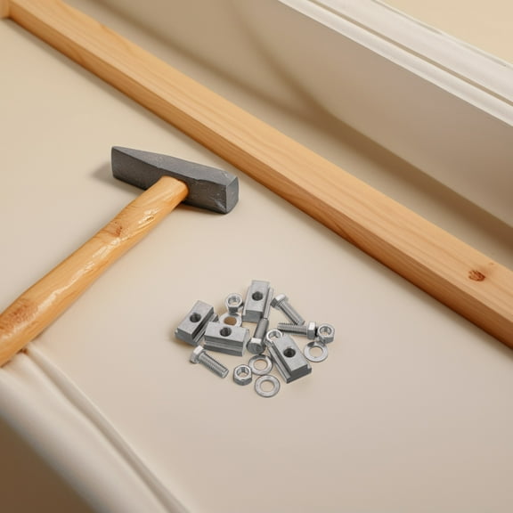 Hytrove Truck Bed Rack Accessories 4Set T Slot Nuts Silver Stainless Steel