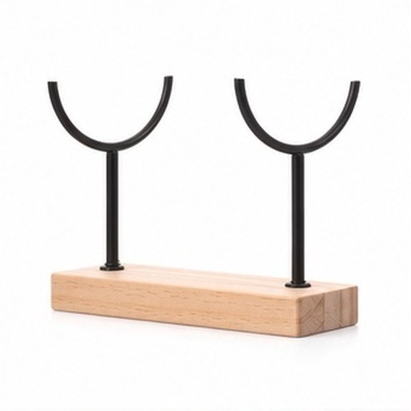 Hytrove U-shaped Metal Model Ship Display Stand for Desktop Cabinet Showcase