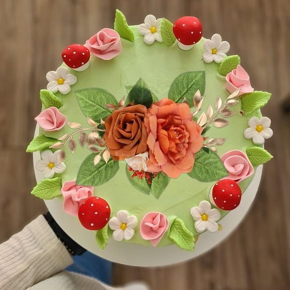 Hytrove Wedding Flowers Orange Silk Flowers Decorative Bedroom 1Pack