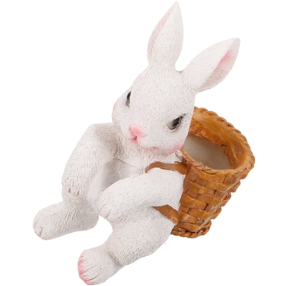 Hytrove Aquarium Resin Hanging Bunny Ornament, Easter Fish Decoration, Underwater Decor Accessory