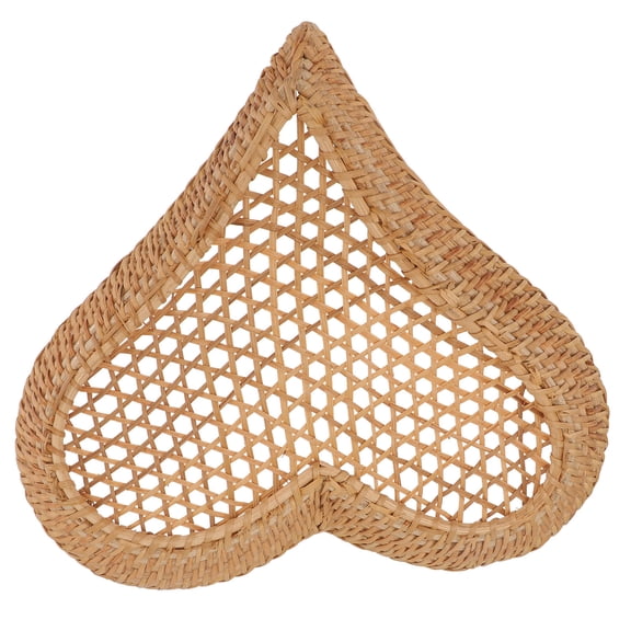 Hytrove Willow Rattan Fruit Basket Rattan Woven Basket Brown for Household Users 1Pack