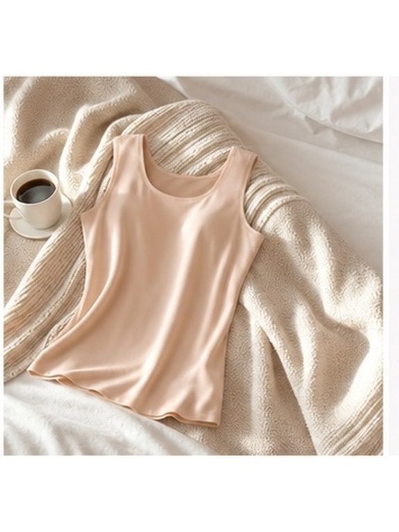 Women Sleeveless Thermal Top, Seamless Nylon Base Layer for Cold Weather Comfort