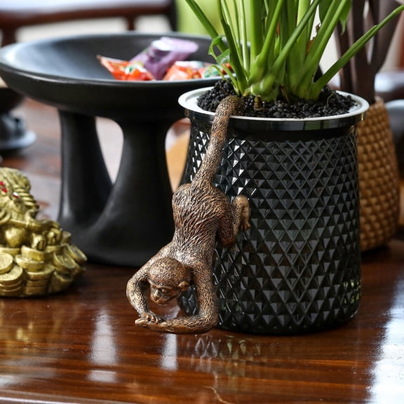 Hytrove Resin Monkey Statue Garden Decoration Hanging Pendant for Indoor and Outdoor Yard Decor